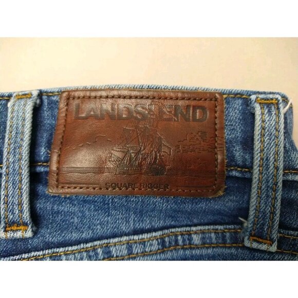 Lands' End Square Rigger Jeans Men 35 Traditional Fit Stretch - Picture 12 of 13